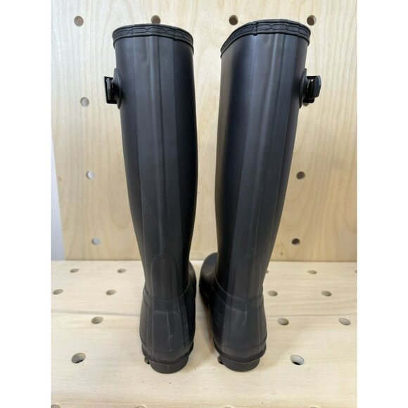 Hunter Original Women's Tall Rubber Rain Boots Black Matte Size 7 EUC $190 - Picture 12 of 15